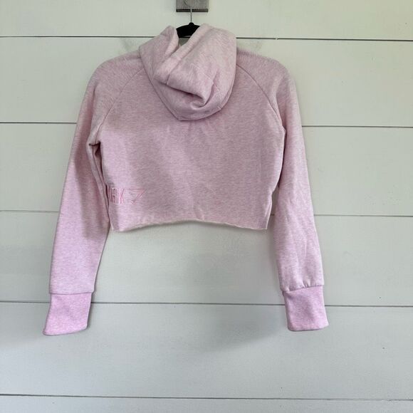 Gymshark Women’s Extra Small Pink Raw Edge Cutout Hoodie - Picture 4 of 5